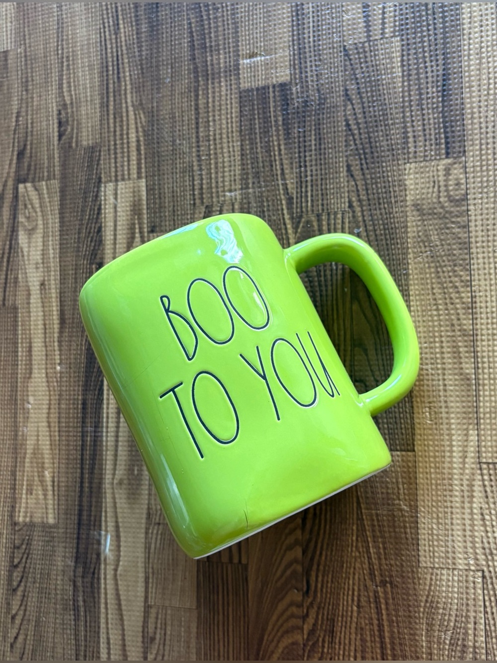 Rae Dunn Boo To You Lime Green Ceramic Mug